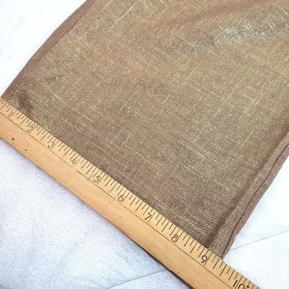 Ballinger Gold Vintage Metallic linen blend bermuda women's shorts 6 fancy 80's - Picture 6 of 9